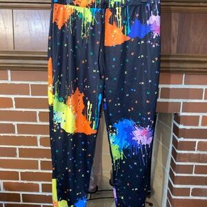Colorful Splatter Print Kids Joggers